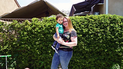 Colleen Hegarty Single mum Emily Blake, 35, has created a co-living arrangement with other single mothers in her home in Los Angeles (Credit: Colleen Hegarty)