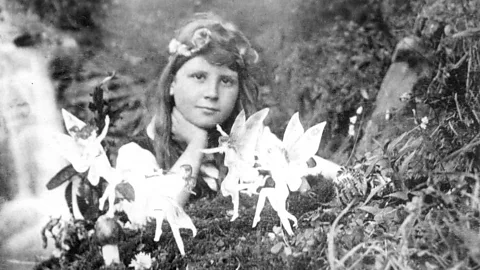 Alamy A photo of the "Cottingley fairies" that famously tricked Arthur Conan Doyle (Credit: Alamy)