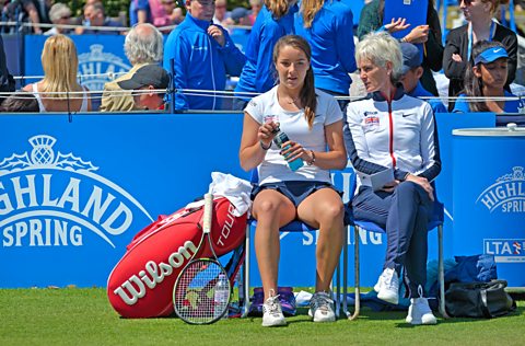 Jodie Burrage and Judy Murray