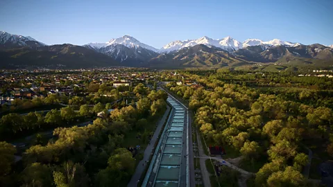 Nikita Melnichenko/Alamy The Tuyuksu glacier provides water for domestic, industrial and agricultural use to the city of Almaty and the surrounding region (Credit: Nikita Melnichenko/Alamy)