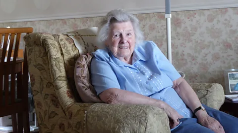 Helen Moat Ninety-two-year-old Mabel Bamford still remembers living in the village of Ashopton before it was submerged in the Ladybower Reservoir (Credit: Helen Moat)