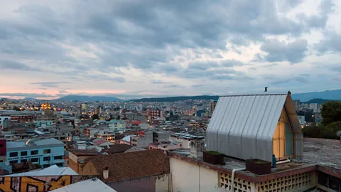 Andrés Villota El Sindicato Arquitectura constructed a 12-sq m parasitic house on another building's rooftop in Quito's San Juan neighbourhood (Credit: Andrés Villota)