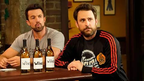 Alamy It’s Always Sunny centres on a group of terrible friends who run Paddy’s Pub together, including Mac (Rob McElhenney) and Charlie (Charlie Day) (Credit: Alamy)