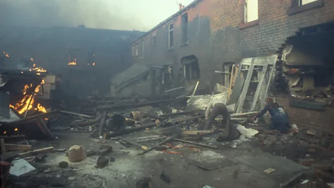Threads depicts the devastation and chaos of a post-apocalyptic world following a thermonuclear blast (Credit: BBC)