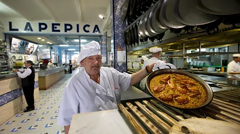 Petter Oftedal/Alamy For three generations, La Pepica has used the same recipes to make its paellas (Credit: Petter Oftedal/Alamy)