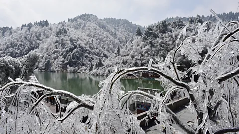 Getty The principal Liangzhu settlement was located at the foot of Mount Tianmu – protected by a system of moats (Credit: Getty)