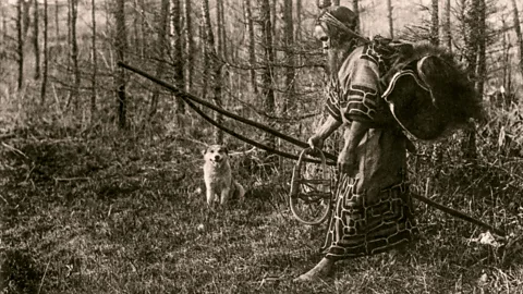 Textiles of Japan: The Thomas Murray Collection at The Minneapolis Institute of Art Ainu man going out hunting (credit: Textiles of Japan: The Thomas Murray Collection at The Minneapolis Institute of Art)