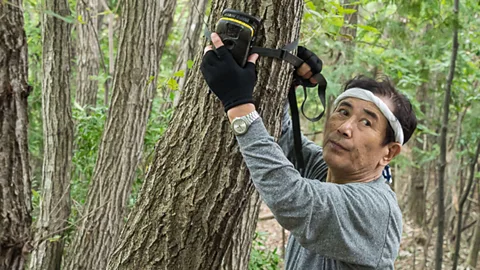 Hiroshi Yagi Yagi has set up 70 infra-red camera traps across the Okuchichibu mountains to find more proof (Credit: Hiroshi Yagi)