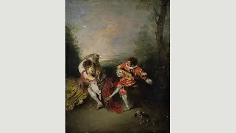 Alamy Antoine Watteau invented the fêtes galantes genre, in which couples in ball dress or masquerade costumes talked and flirted outdoors (Credit: Alamy)