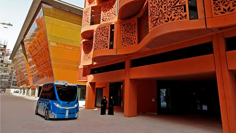 Getty Images Abu Dhabi's Masdar City was originally supposed to be off-limits to cars (Credit: Getty Images)