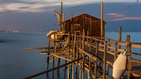 enzart/Getty Images The resort town of Termoli is famous for its trabucchi, traditional fishing huts that sit on stilts above the water (Credit: enzart/Getty Images)