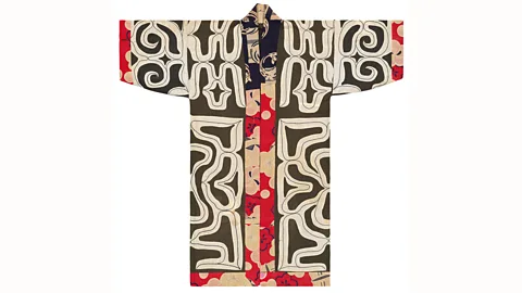 Textiles of Japan: The Thomas Murray Collection at The Minneapolis Institute of Art Kaparamip with red cotton fabric border (Credit: Textiles of Japan: The Thomas Murray Collection at The Minneapolis Institute of Art)