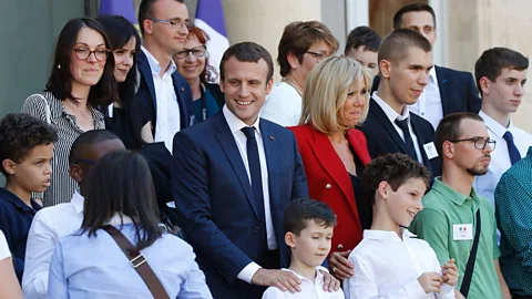 Getty Images French president Emmanuel Macron at an event in 2017 in Paris that spotlighted the need for greater autism awareness (Credit: Getty Images)