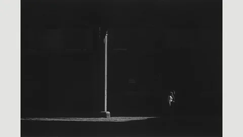 Estate of Roy DeCarava. Courtesy David Zwirner Couple walking under elevated, 1967 (Credit: Estate of Roy DeCarava. Courtesy David Zwirner)