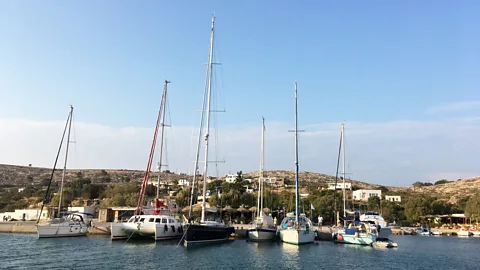 Cathryn Drake Much of Arkoi’s tourism is limited to yachts docking for a few nights at its small marina (Credit: Cathryn Drake)