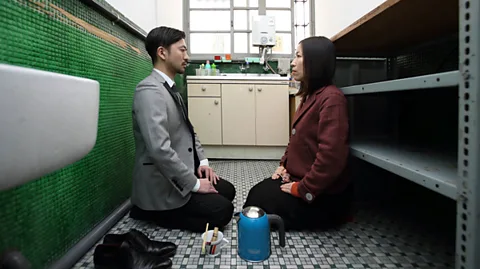 Hiroyuki Fukura Kyūtō-Ryū tea gathering held in the office kitchen (credit: Hiroyuki Fukura)