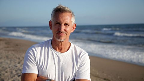 Gary Lineker on the Salerno coast.