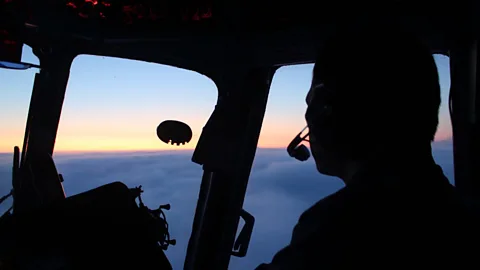 Martha Henriques Scientists must identify the best floes on which to deposit their buoys, to give them the best chance of staying on the ice and providing useful data (Credit: Martha Henriques)