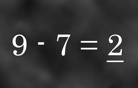 9-7=2