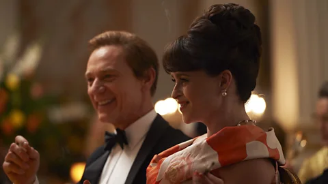 Des Willie/ Netflix Helena Bonham Carter makes a flamboyant and sybaritic Princess Margaret (Credit: Des Willie/ Netflix)