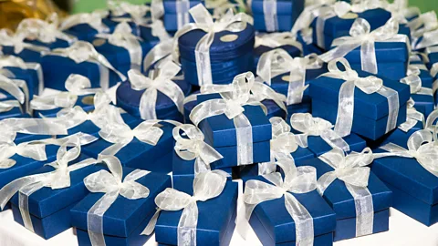 Alamy Gift-giving has many purposes and effects, but a common one is to signal an attitude of commitment to the recipient (Credit: Alamy)