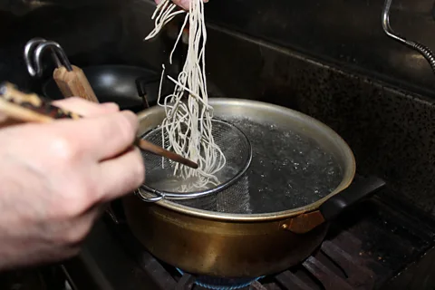 Nancy Singleton Hachisu Hot Air Ramen's noodles are made using 30 different types of Japanese wheat (Credit: Nancy Singleton Hachisu)