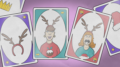 A set of mock-up cards for playing a game of 'Pass the Hat'