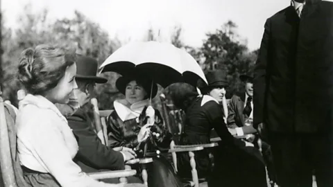Alamy Alice Guy Blaché, centre with parasol, was the first woman director, and even started her own movie studio (Credit: Alamy)