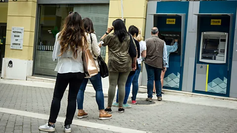 Alamy People value the services more when they can see work being done so some ATMs use animations while people wait for their cash (Credit: Alamy)