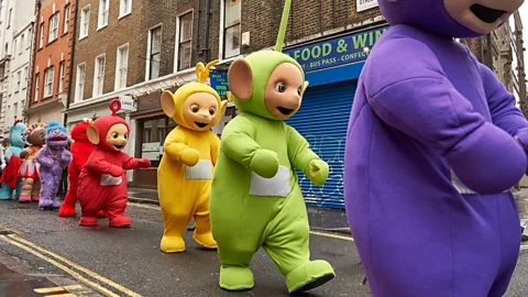 Getty Images Children’s TV characters often have large, simplified faces and use bright colours to enable infants' sluggish attention systems to keep up (Credit: Getty Images)