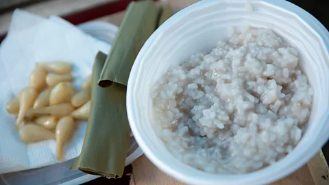 Jamie Lafferty After a labour-intensive process, cycads can be ground into an edible flour that's used to make noodles and rice (Credit: Jamie Lafferty)