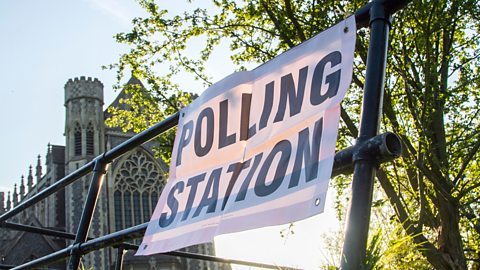 Polling station in London