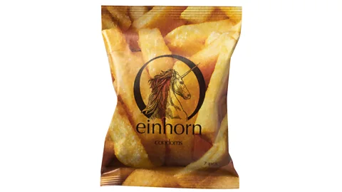 www.einhorn.my Einhorn replaced casein – a protein found in mammal’s milk that is used to soften the latex in condoms – with a natural plant-based lubricant (Credit: www.einhorn.my)