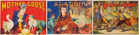 Pantomime posters from the 1920s.