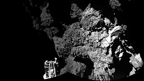 Robot probe Philae on a comet