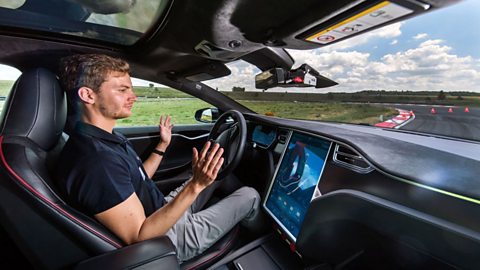 Test driver in a driverless car