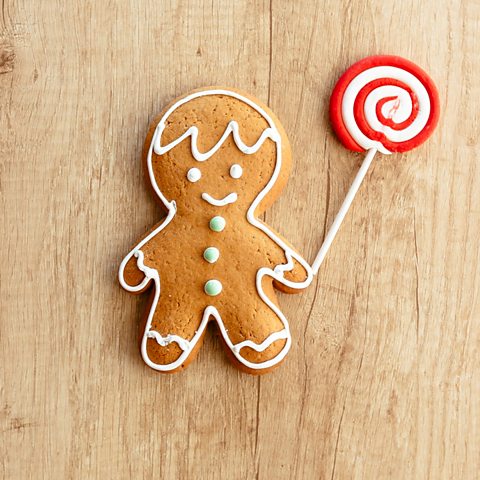 Gingerbread person with lolly