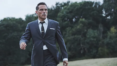 BBC One Rufus Sewell as widowed antique dealer Mark Easterbrook, investigating a murder in an adaptation of Agatha Christie's The Pale Horse (Credit: BBC One)
