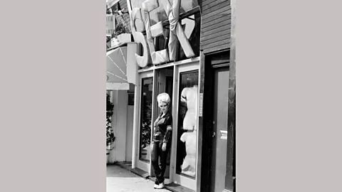 Getty Images The 1970s boutique SEX in London specialised in punk clothing, including rubber and bondage gear (Credit: Getty Images)