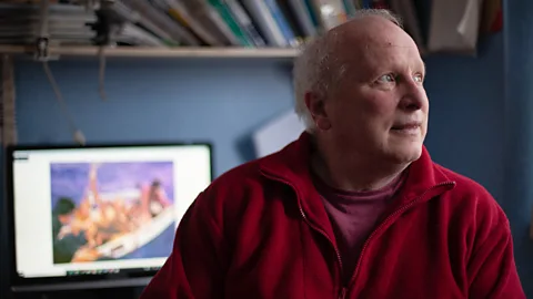 Javier Hirschfeld Douglas Robertson, now 65, fell overboard into the water after the family yacht was damaged by a collision with a killer whale (Credit: Javier Hirschfeld)