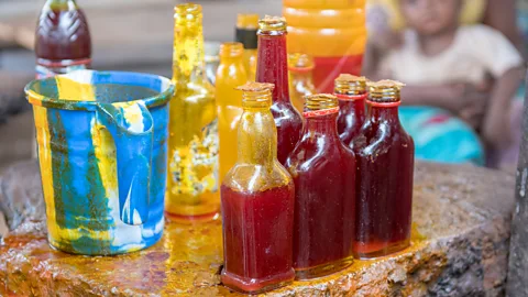 Getty Images The unique chemistry of palm oil give it a high melting point and make it high in saturated fats, meaning it is hugely versatile (Credit: Getty Images)