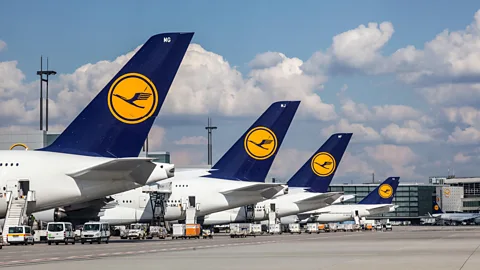 Alamy Replacing older planes with cleaner models and streamlining routes are effective short-term measures, says a Lufthansa spokeswoman (Credit: Alamy)