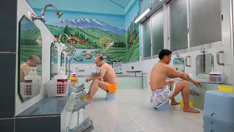 Stephanie Crohin Communal bathhouses have a set of strict rules on washing etiquette before entering the water (Credit: Stephanie Crohin)