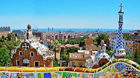 A photo of a view of Barcelona