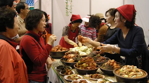 Park Chan-Kyong/Getty Images Gwangju produces some of the country’s finest kimchi, which is celebrated at the city’s annual kimchi festival (Credit: Park Chan-Kyong/Getty Images)