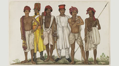 Freer Gallery of Art and Arthur M. Sackler Gallery, Smithsonian Institution Six Recruits (c 1815) by Ghulam Ali Khan – the court painter for Mughal emperors Akbar II and Bahadur Shah II