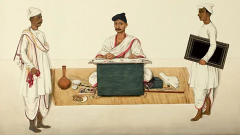 Victoria and Albert Museum, London Self-portrait by Yellapah of Vellore (1832-1835) – his patrons, British officers, are largely absent from his work (Credit: Victoria and Albert Museum, London)