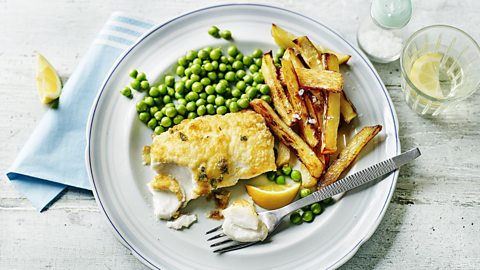 A low-fat fish and chips 