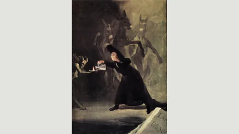 National Gallery/Creative Commons The Bewitched Man by Goya depicts a scene from a play in which the protagonist, Don Claudio, believes he is bewitched and that his life depends on keeping a lamp alight