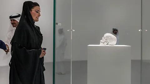 Niccolo Guasti/Getty Images Hirst’s For the Love of God, a skull made of diamonds, was displayed in Doha, Qatar, in 2013 (Credit: Niccolo Guasti/Getty Images)